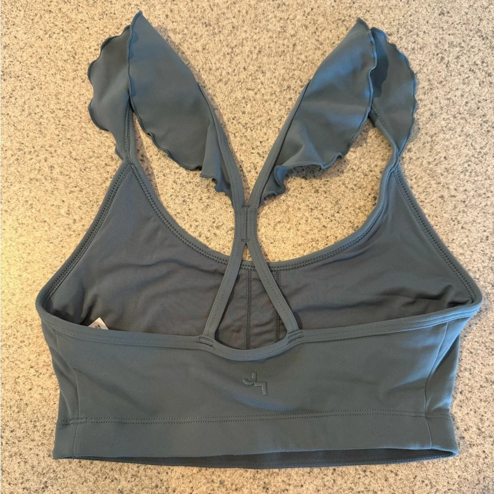Gray Ruffle Sports Bra - JoyLab - Picture 2 of 4
